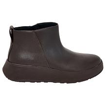 FitFlop F-Mode Leather/Suede Flatform Zip Ankle Boot