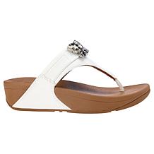 FitFlop Lulu Jewel-Deluxe Leather Toe-Post Sandals