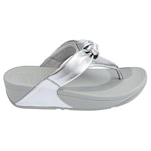 FitFlop Lulu Padded Knot Metallic Leather Toe-Post Sandal