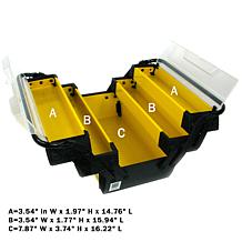 Fleming Supply 3-Tier Parts & Crafts Yellow Toolbox - 18”