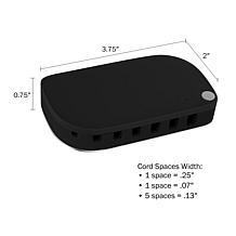 Fleming Supply Desktop Cable Organizer for 7 Wires Non-Slip Base - Blk
