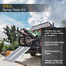 Fleming Supply Pickup Truck Steel Loading Ramp Set for ATVs, Mowers