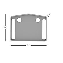 Fleming Supply Walker Tray with 2 Cupholders - Gray