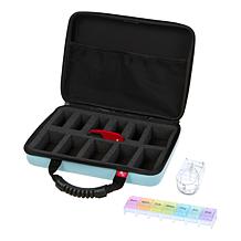Flipo Large Medicine Organizer Case with Pill Cutter