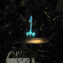 Flipo Set of 2 Solar Water Fountains with Red, Green, Blue Lights 