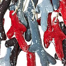 Floreia Pacquit 22-3/4" Abstract Fringe Adjustable Bib Necklace