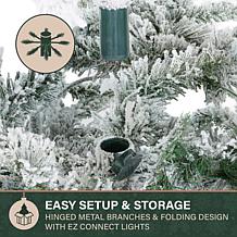 Fraser Hill Farm 10' Flocked Pine Christmas Tree with Smart Lighting