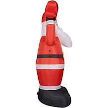 Fraser Hill Farm 10' Santa w HO HO HO Sign Inflatable w Lights & Bag