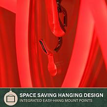 Fraser Hill Farm 13.8-in. Neon Red Joy Sign with LED Light Bands