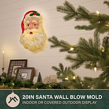 Fraser Hill Farm 20-in. Santa Claus Blow Mold Wall Decoration or Tr...