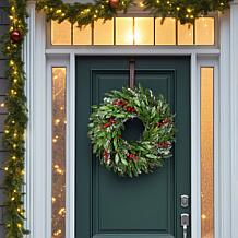 Fraser Hill Farm 25-In. Mixed Leaf Wreath Door or Wall Hanging with...
