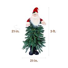 Fraser Hill Farm 3-Ft. Pre-Lit Artificial Christmas Tree with Santa...