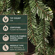 Fraser Hill Farm 3-Ft. Pre-Lit Artificial Christmas Tree with Santa...