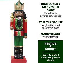 Fraser Hill Farm 32" African American Nutcracker Hold Staff Figurine