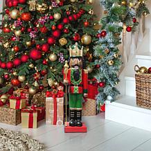 Fraser Hill Farm 32" African American Nutcracker Hold Staff Figurine