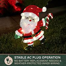 Fraser Hill Farm 32-in. Light-Up LED Santa Claus Christmas Decorati...