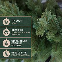 Fraser Hill Farm 4-Ft. Foxtail Pine Unlit Artificial Christmas Tree...