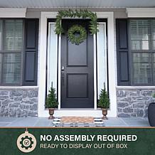 Fraser Hill Farm 4-Pc Pre-Lit Christmas Porch Décor Set with 2 Pott...