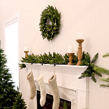 Fraser Hill Farm 4-Pc Pre-Lit Christmas Porch Décor Set with 2 Pott...