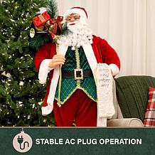 Fraser Hill Farm 4.9-Ft. Fancy Animated Musical Dancing Santa Claus...