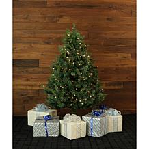 Fraser Hill Farm 5' Cedar Teardrop EZ Connect Tree w/Clear LED Lights