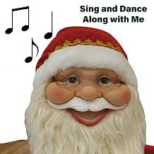 Fraser Hill Farm 58" Dancing Santa w/ Toy Sack Teddy Christmas Decor