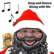 Fraser Hill Farm 58-In. African American Santa W/ Sack and Teddy Bear