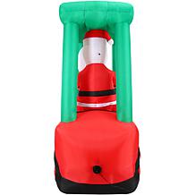 Fraser Hill Farm 6 ft. Pre-Lit Inflatable Santa in Fork Lift
