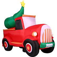 Fraser Hill Farm 6 ft. Tall Pre-Lit Inflatable Christmas Pickup Truck