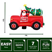 Fraser Hill Farm 6 ft. Tall Pre-Lit Inflatable Christmas Pickup Truck