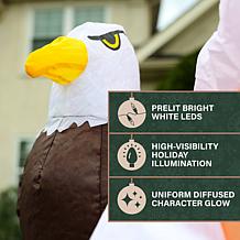 Fraser Hill Farm 6.1-Ft. Santa Claus Inflatable with Eagle, America...