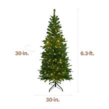 Fraser Hill Farm 6.3-F Celebration Pine Artificial Christmas Tree w...