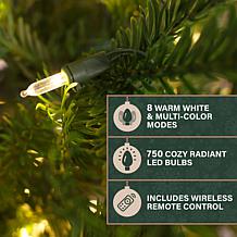 Fraser Hill Farm 7.5-Ft. Evergreen Estate Slim Pre-Lit Artificial C...