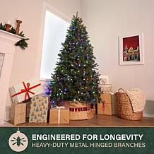 Fraser Hill Farm 7.5-Ft. North Star Pine Pre-Lit Artificial Christm...