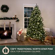 Fraser Hill Farm 7.5-Ft. North Star Pine Pre-Lit Artificial Christm...