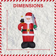 Fraser Hill Farm 8' Americana Santa w Eagle and Flag Lit Inflatable