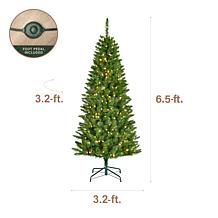 Fraser Hill Farm Evergreen Classic 6.5-Ft. Slim Artificial Christma...