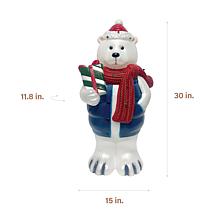 Fraser Hill Farm Fraser Hill Farm 30” Polar Bear Christmas Blow Mold