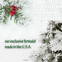Fraser Hill Farms 10' Flocked Snowy Pine Tree - Multicolor
