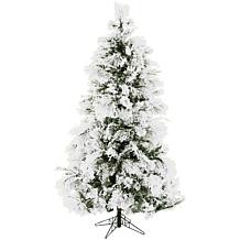 Fraser Hill Farms 6-1/2' Flocked Snowy Pine Tree - Clear