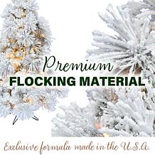 Fraser Hill Farms 6-1/2' Flocked Snowy Pine Tree - Multicolor
