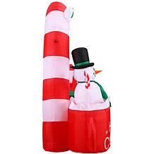 Fraser Hill Farms 9 Ft. Wide Pre-Lit Inflatable Candy Cane Arch