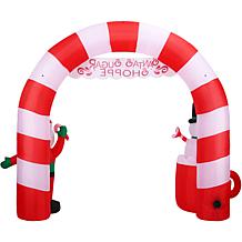 Fraser Hill Farms 9 Ft. Wide Pre-Lit Inflatable Candy Cane Arch