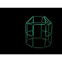 Funphix 154Pc Supersized Glow in Dark Fort Building Set Orange/Yellow