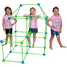 Funphix 154Pc Supersized GlowinDark Fort Building Set Blue/Green Balls