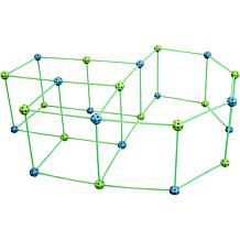 Funphix 77-Pc Fort Building Kit with Glow in the Dark Sticks