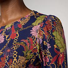 G by Giuliana 2-piece G-Knit Puff-Sleeve Top & Full-Leg Pant Set