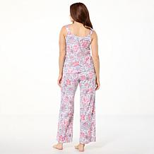 G by Giuliana 2-piece Peached Jersey Knit Tank Top & Wide Leg Pant Set