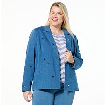 G by Giuliana Black Label Embellished Denim Blazer