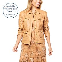 G by Giuliana Black Label Quilted Faux Leather Jacket